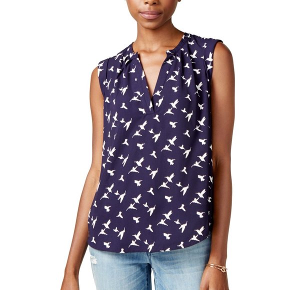 Maison Jules Antibes Printed Sleeveless Blouse - Picture 1 of 4